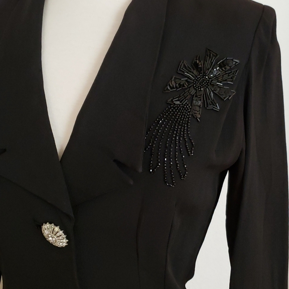 Vintage Mme Renauld Frocks Beaded Blazer Small - Picture 8 of 11